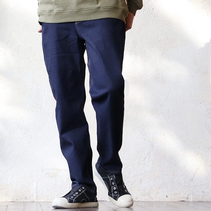 デニム クライミングパンツ メンズ レディース ストレッチ ウエストリブ 内紐 テーパード ガゼットクロッチ 大きいサイズ パティ BLUETO ブルート | PATY | 02