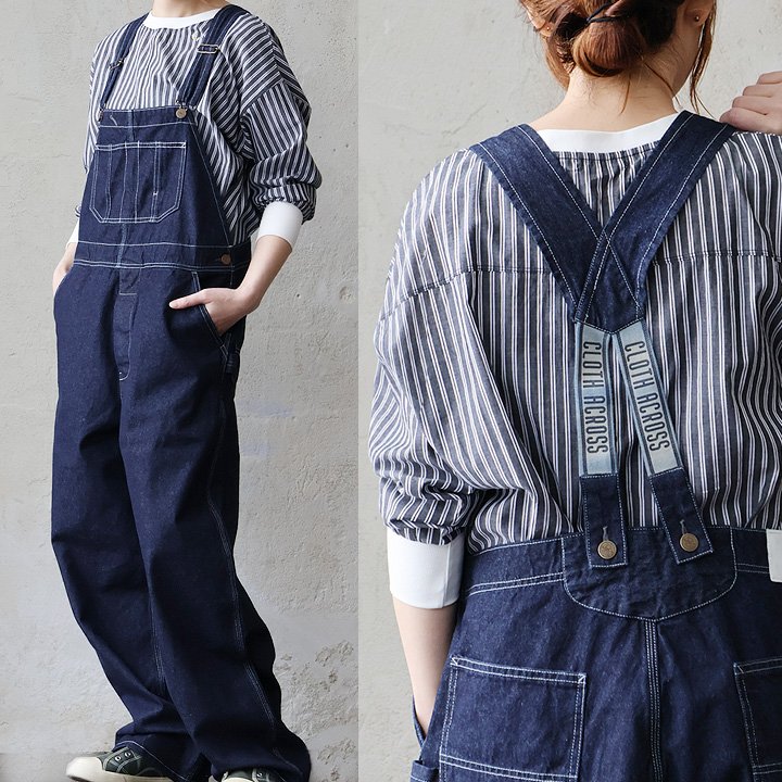 グラッドハンド デニム サロペット オーバーオール ワイド ストレート S PATY オーバーオール サロペット デニム ストレート ワイド レディース