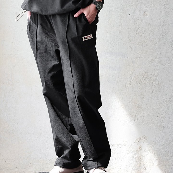 Duckster ダックスター パンツ テーパード レディース メンズ シアサッカー ストレッチ 遮熱 速乾 裾 絞れる イージーパンツ ウエストゴム 紐 | PATY | 01