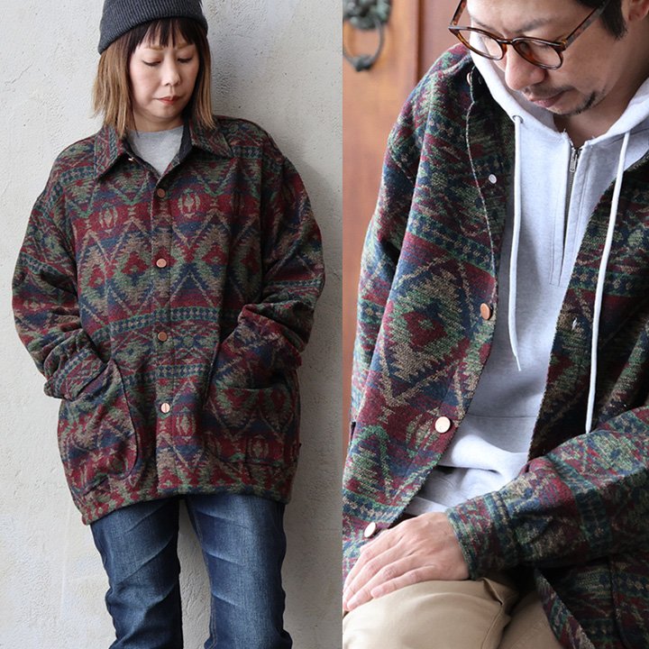 PATY ジャケット シャツジャケット 長袖 メンズ レディース ネイティブ 
