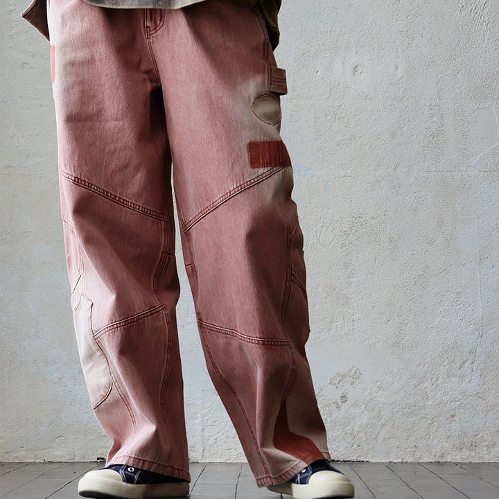 PATY パンツ ワイド テーパード レディース デニムパンツ 綿100