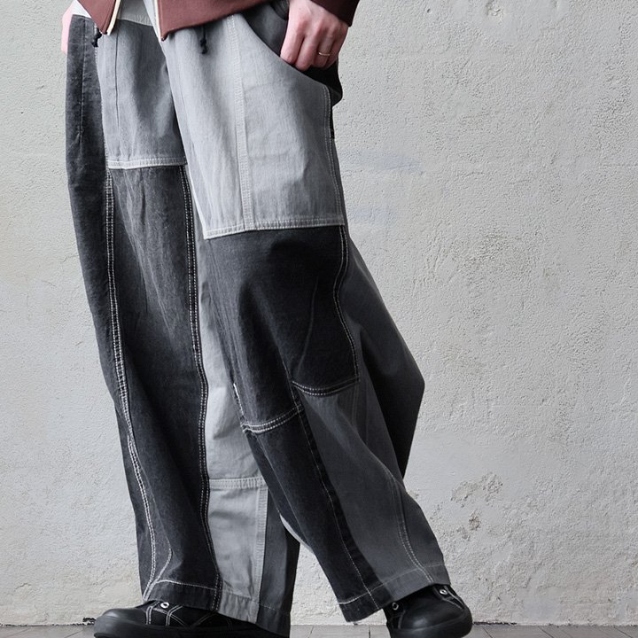 パンツ デニムパンツ テーパード レディース リビルドデニム 綿100 コットン ウエストゴム ゆったり 大きいサイズ カジュアル パティ | PATY | 02