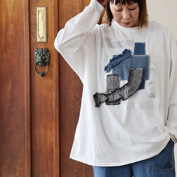 PATY Tシャツ ロンT 長袖 レディース ワイド しっかり 丈夫 コットン