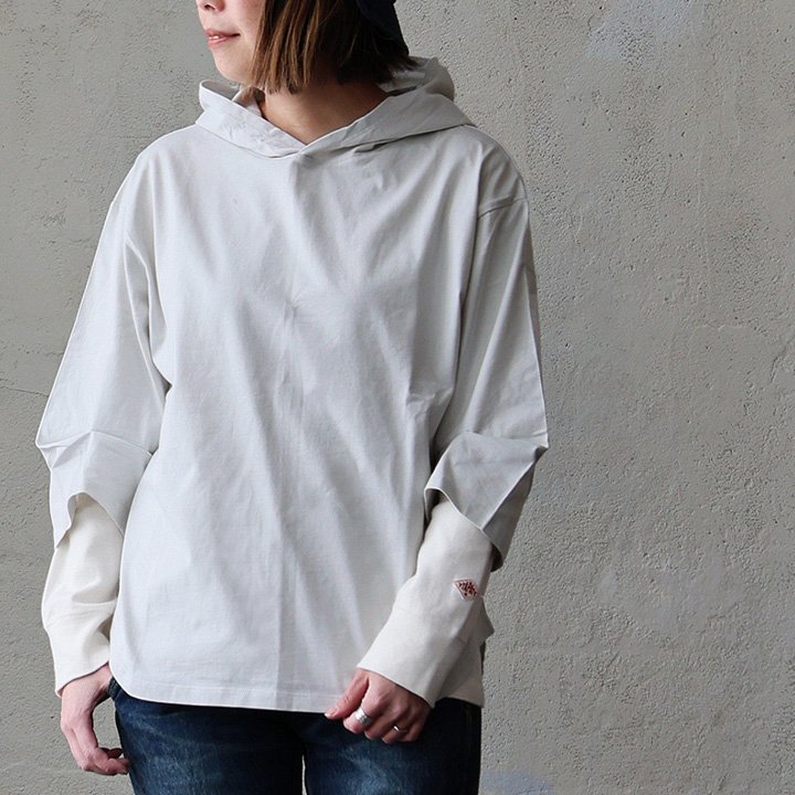 PATY Tシャツ 7分袖 フード付き パーカー レディース 綿100 コットン 