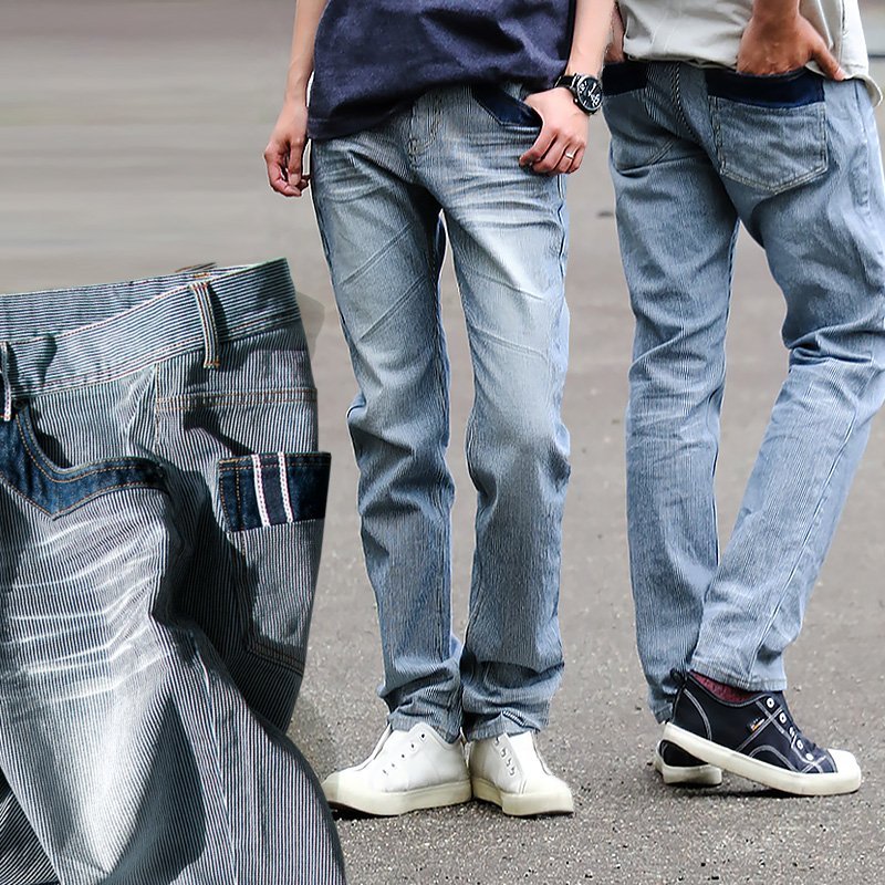 ALISTAIR ヒッコリー デニムパンツ メンズ レディース ストライプ