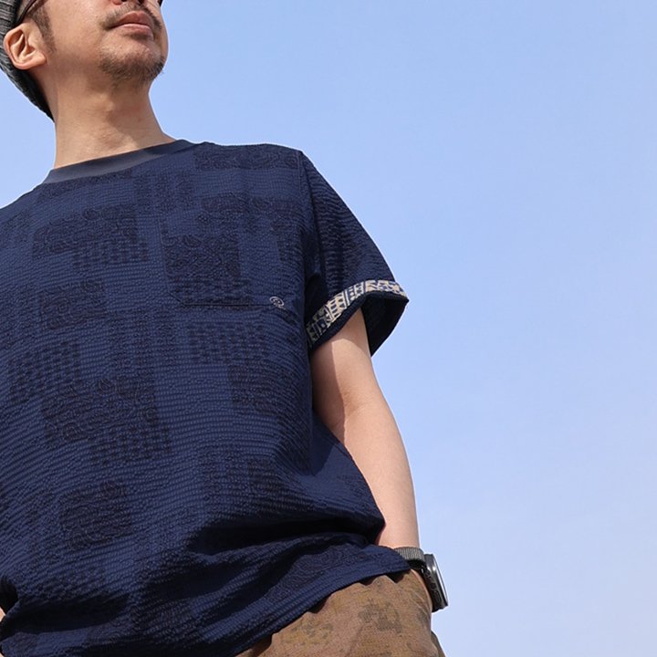 涼しい tシャツ 五分袖 メンズ レディース ストレッチ ドライ uvカット 夏 軽い 薄手 すっきり 着痩せ ポケット パティ Mr.Lumberjack (メール便25) | PATY | 02