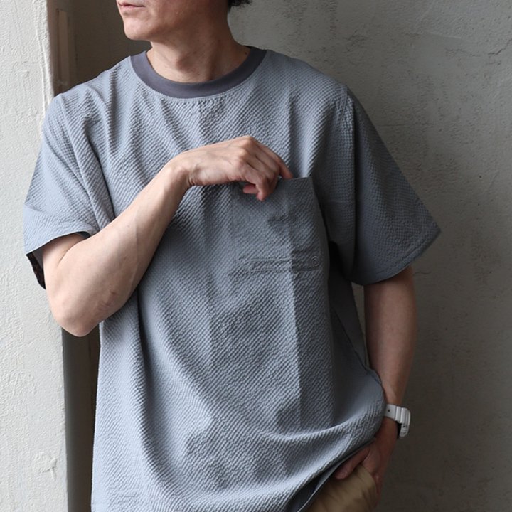 涼しい tシャツ 五分袖 メンズ レディース ストレッチ ドライ uvカット 夏 軽い 薄手 すっきり 着痩せ ポケット パティ Mr.Lumberjack (メール便25) | PATY | 10