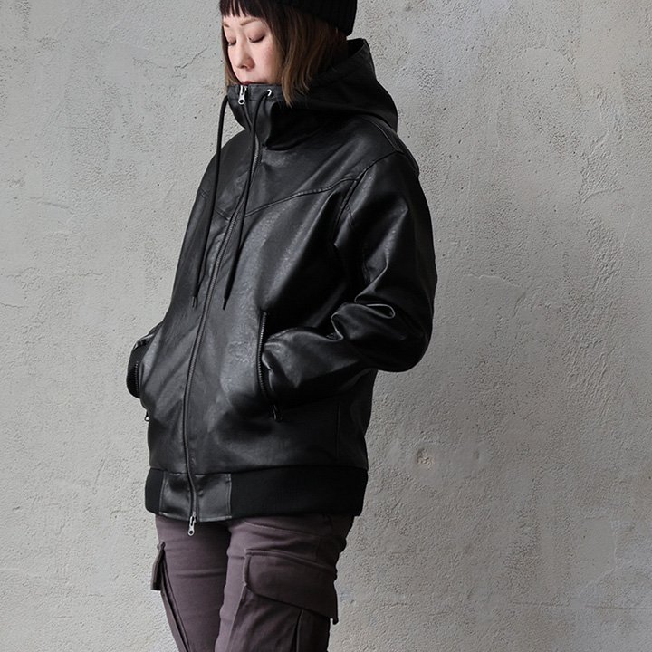 ALISTAIR ブルゾン フェイクレザー レディース メンズ ライダース