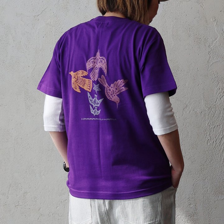 tシャツ 半袖 メンズ レディース コットン 綿100％ カジュアル カララクカムイ アイヌ バック プリント ボックスシルエット パティ ezo＆ エゾト (メール便50) | PATY | 03
