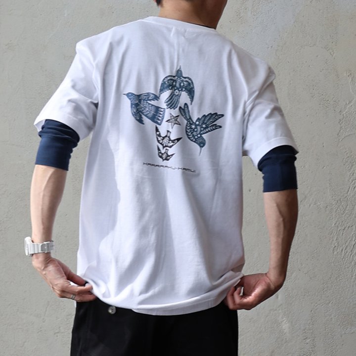 tシャツ 半袖 メンズ レディース コットン 綿100％ カジュアル カララクカムイ アイヌ バック プリント ボックスシルエット パティ ezo＆ エゾト (メール便50) | PATY | 04