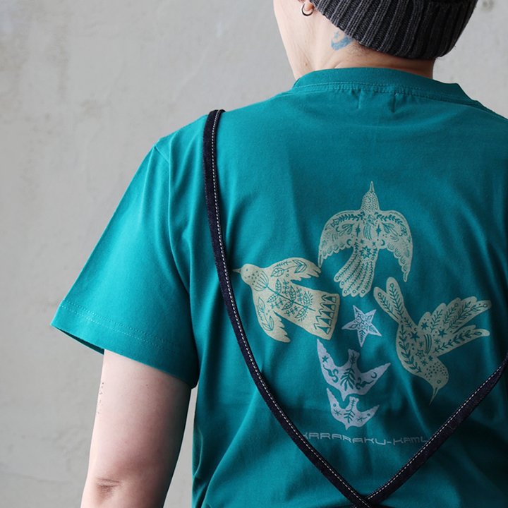 tシャツ 半袖 メンズ レディース コットン 綿100％ カジュアル カララクカムイ アイヌ バック プリント ボックスシルエット パティ ezo＆ エゾト (メール便50) | PATY | 10