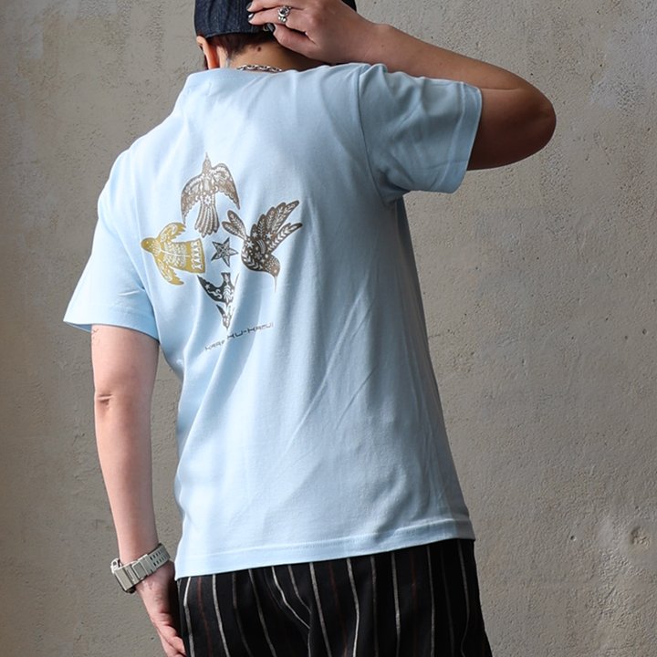 tシャツ 半袖 メンズ レディース コットン 綿100％ カジュアル カララクカムイ アイヌ バック プリント ボックスシルエット パティ ezo＆ エゾト (メール便50) | PATY | 12