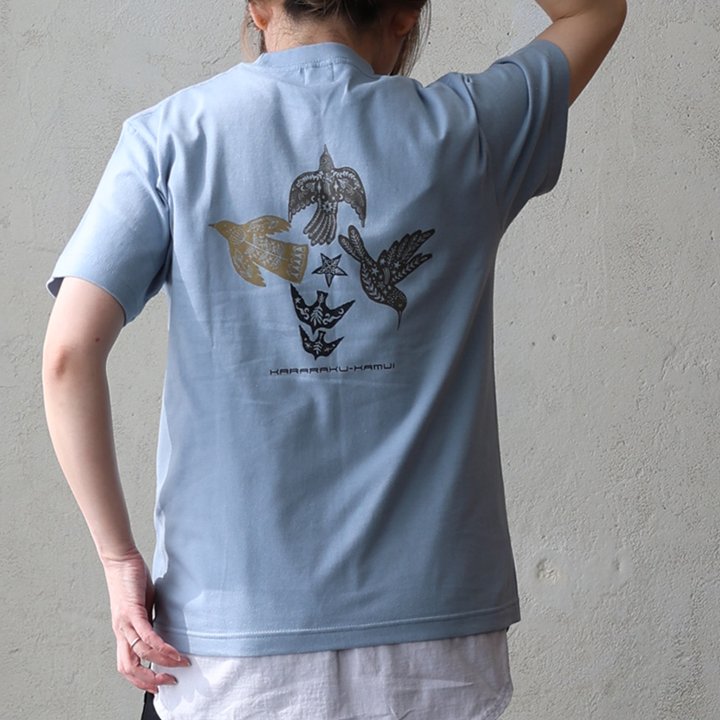 tシャツ 半袖 メンズ レディース コットン 綿100％ カジュアル カララクカムイ アイヌ バック プリント ボックスシルエット パティ ezo＆ エゾト (メール便50) | PATY | 13