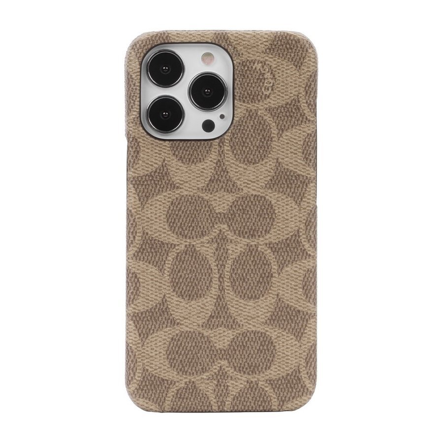 COACH コーチ スマホケース ハード ケース iPhone13Pro PVCレザー Coach柄 2021 Coach Slim Wrap  Signature C