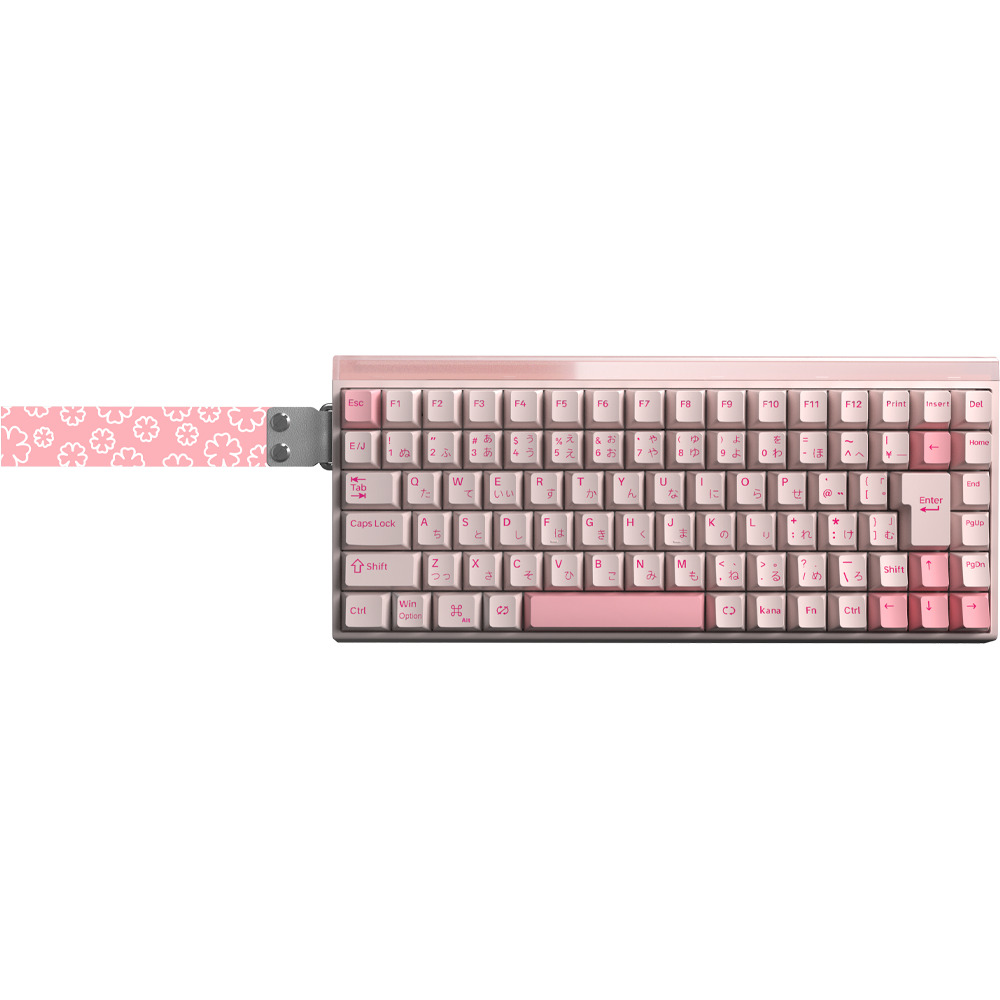 AULA AK208 ピンク透明ワイヤレスキーボード AULA AK208 ピンク透明
