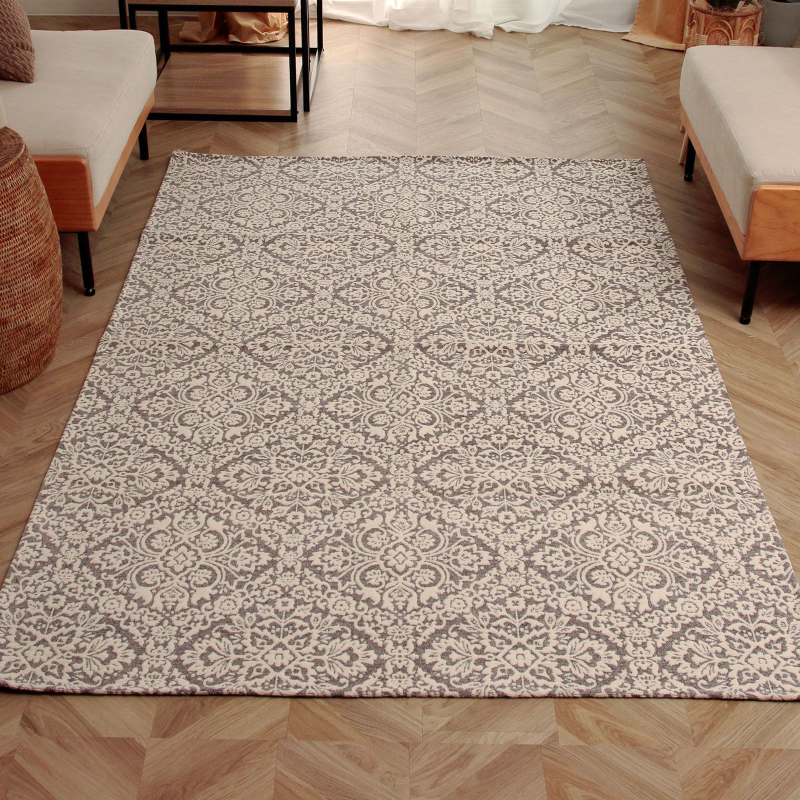 ラグ 洗える 2畳 ラグマット おしゃれ 綿 滑り止め付き カーペット