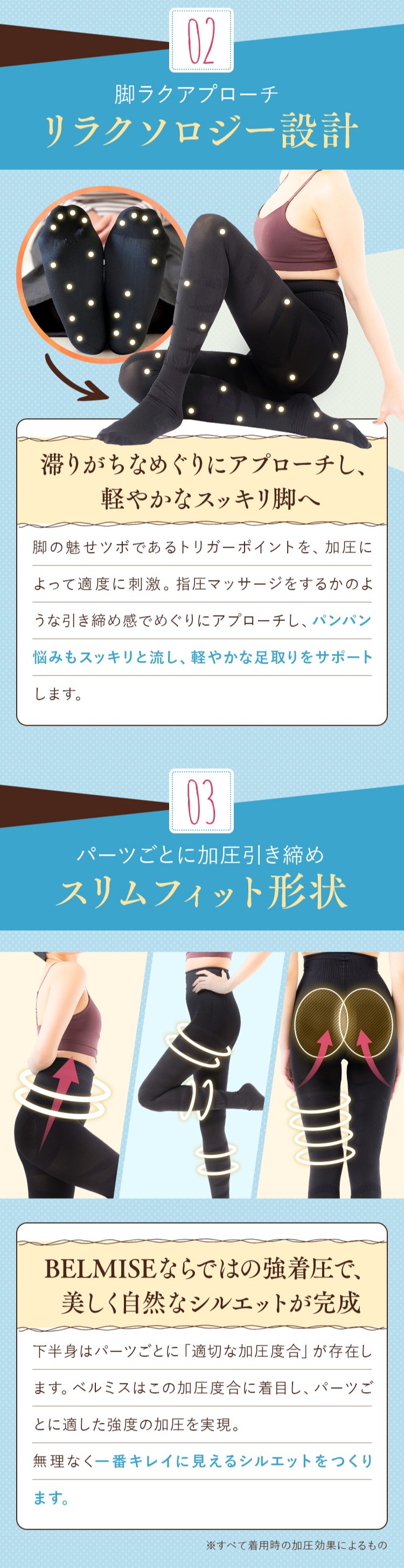 BELMISE（ベルミス） 公式 スリムタイツ 着圧タイツ レディース 着圧