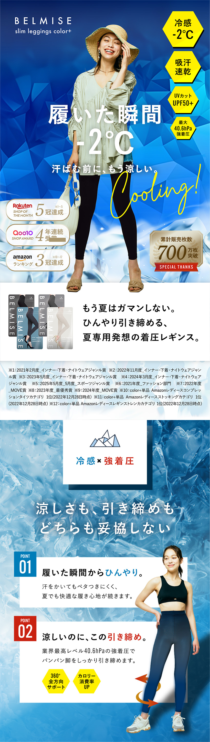 BELMISE（ベルミス） 公式 カラープラス 着圧レギンス レディース 着圧