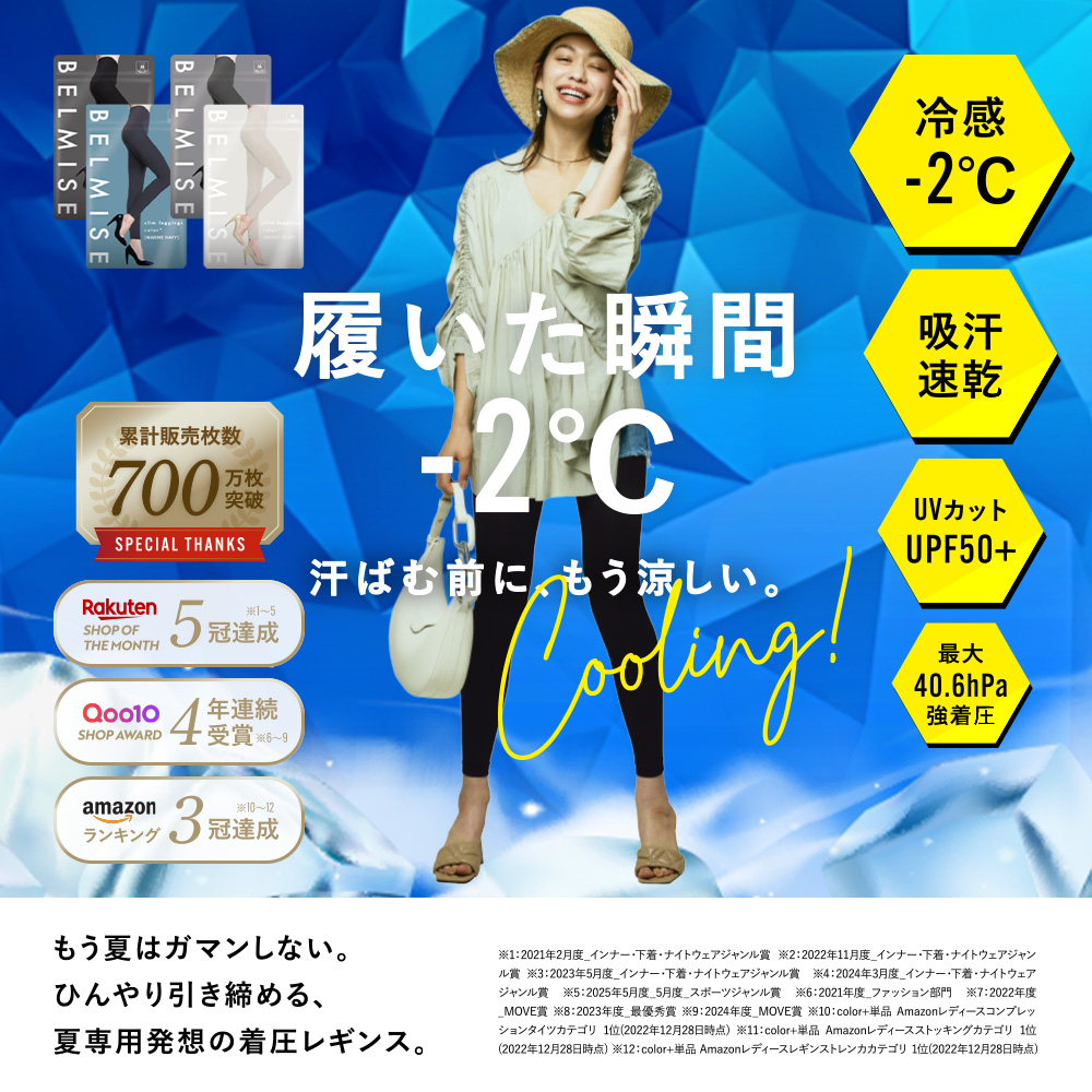 BELMISE（ベルミス） 公式 カラープラス 着圧レギンス レディース 着圧