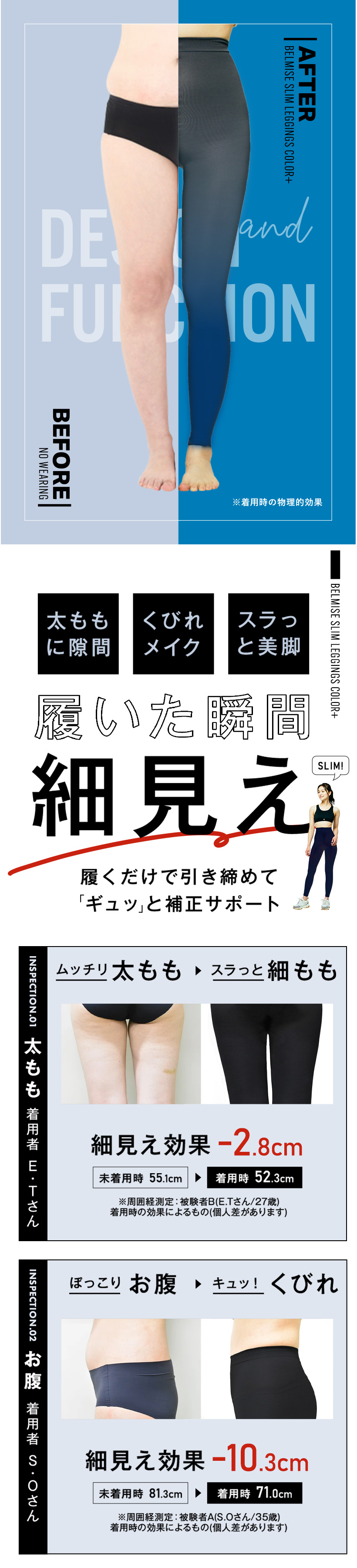 BELMISE（ベルミス） 公式 カラープラス 着圧レギンス レディース 着圧