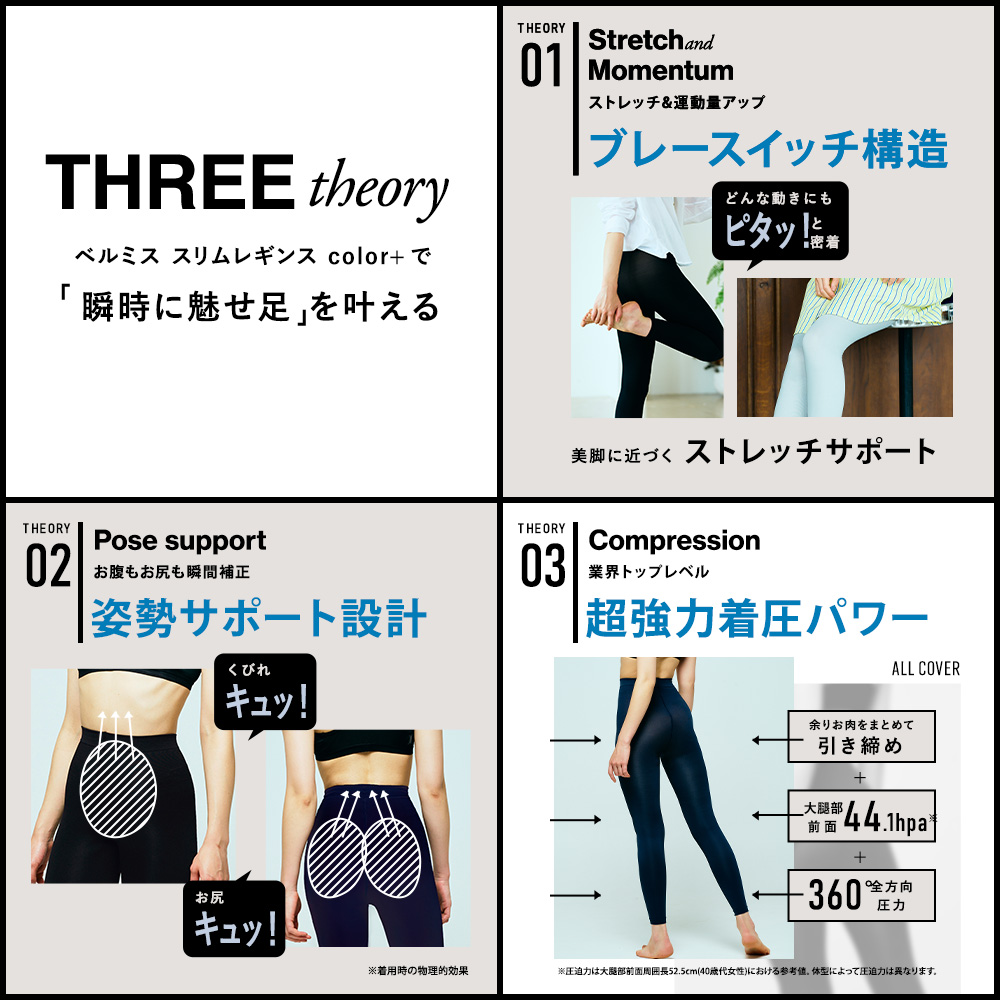 BELMISE（ベルミス） 公式 カラープラス 着圧レギンス レディース 着圧