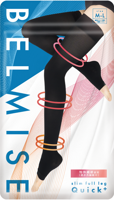 公式 ベルミス クイックプラス 着圧ソックス 靴下 着圧靴下 着圧 着圧レギンス 着圧スパッツ トレンカ レディース BELMISE スリムフルレッグ Quick+ | BELMISE | 01