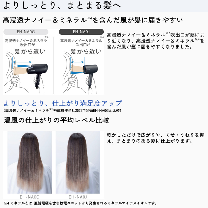 パナソニック ヘアードライヤー ナノケア EH-NA0J-A ディープネイビー 大風量｜pc-akindo-y｜09