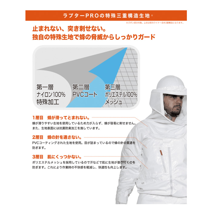 ディックコーポレーション 蜂防護服ラプターPRO V-2000 正規販売店 | ブランド登録なし | 03