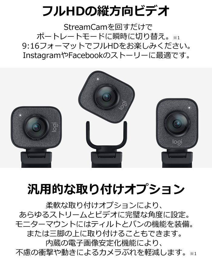 ロジクール Webカメラ StreamCam C980GR グラファイト+spbgp44.ru