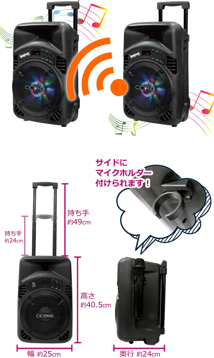 CICONIA（チコニア） トロリースピーカー CTX08BS : PCあきんど - 通販