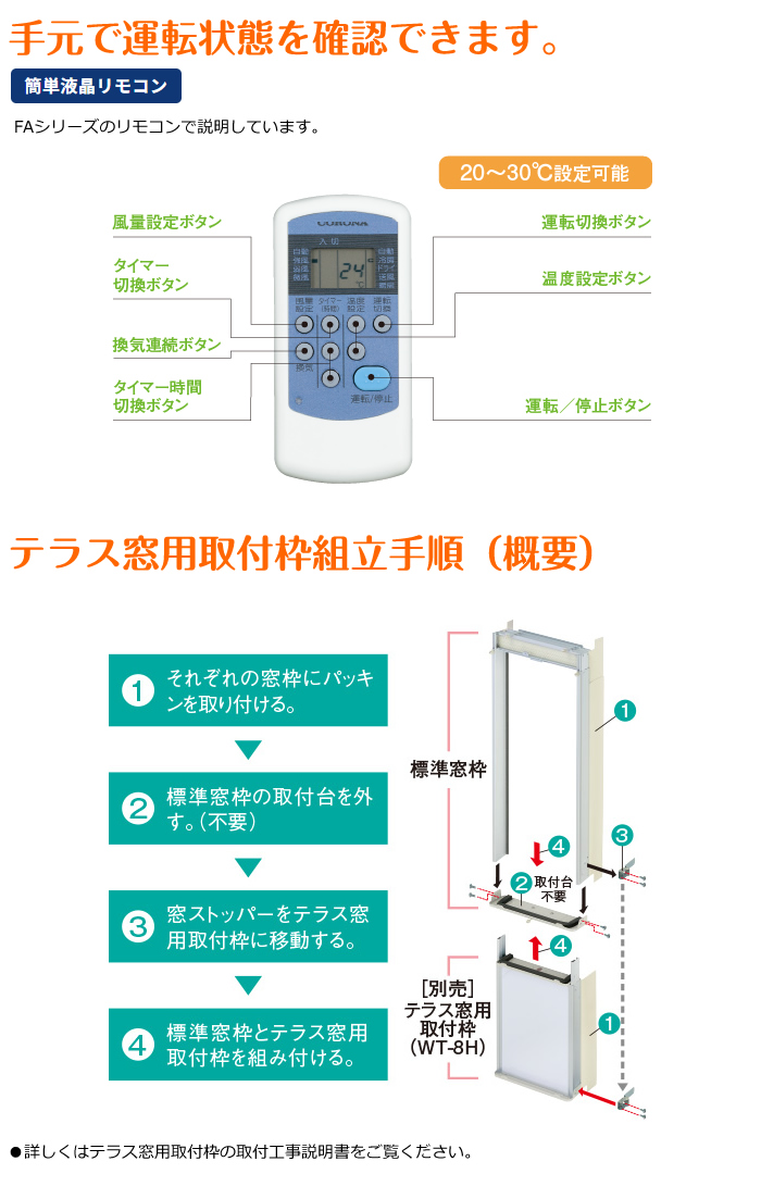 窓用エアコン コロナ 冷暖房兼用 4.5〜7畳 リララ ウインドエアコン 2024年モデル CWH-A1824R-W ホワイト :  cwh-a1824r-w : PCあきんどデジタル館 - 通販 - Yahoo!ショッピング