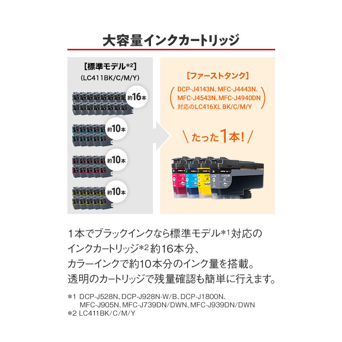プリビオ ブラザー プリンター A4対応 インクジェット複合機 大容量