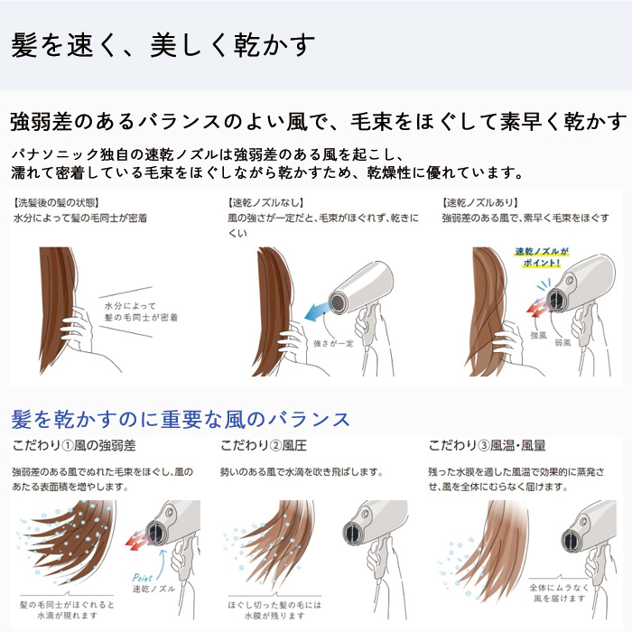 パナソニック ヘアードライヤー ナノケア ナノイー EH-NA9G-PN ピンク