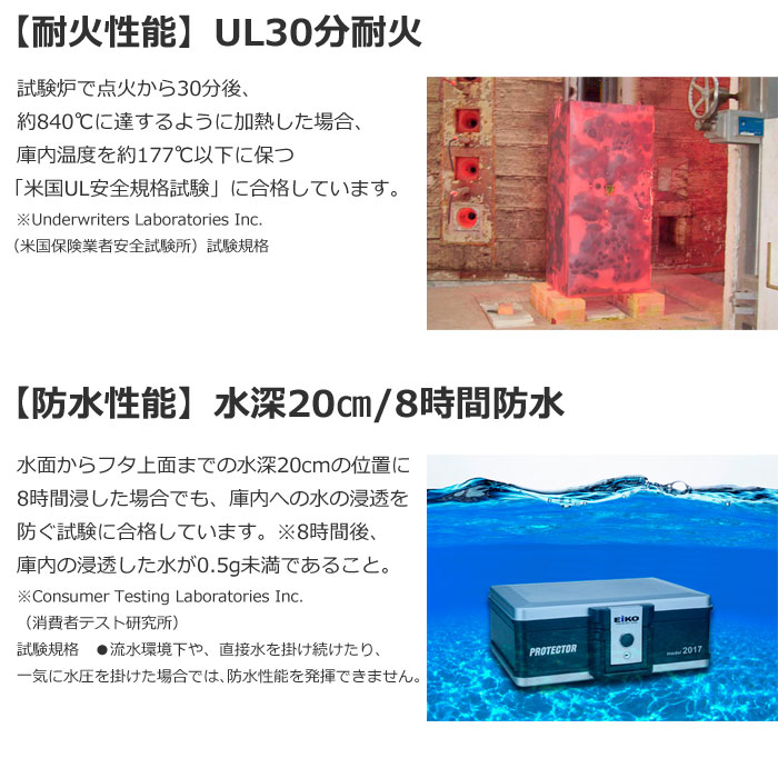 EIKO エーコー 耐火防水プロテクターバッグ シリンダー式+ラッチ eiko