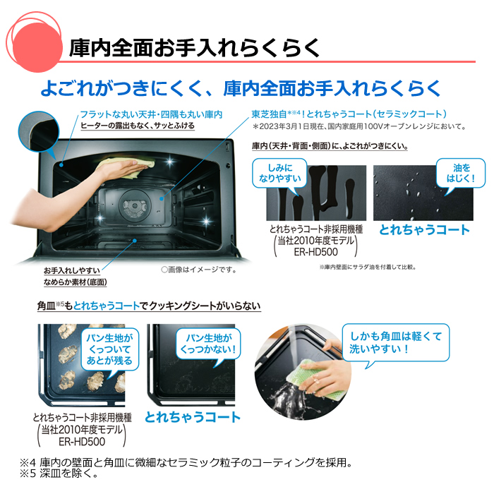 TOSHIBA（東芝） オーブンレンジ 石窯ドーム 過熱水蒸気 30L ER-YD7000