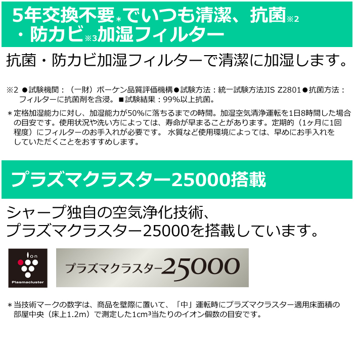 シャープ 加湿空気清浄機 KI-PS40-W ホワイト系 空清〜18畳 加湿〜12畳 