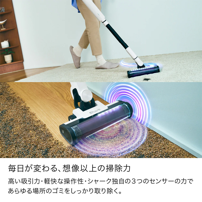掃除機・クリーナー Shark EVOPOWER SYSTEM NEOII LC400JWH Shark シャーク 掃除機 コードレススティッククリーナー