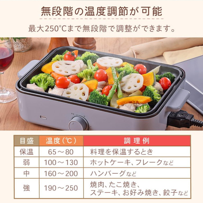 MAXZEN（マクスゼン） マルチホットプレート 2〜3人用 平面プレート