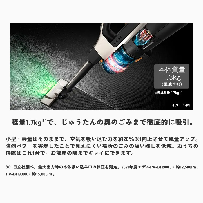 日立 掃除機 サイクロン式 スティック クリーナー パワー