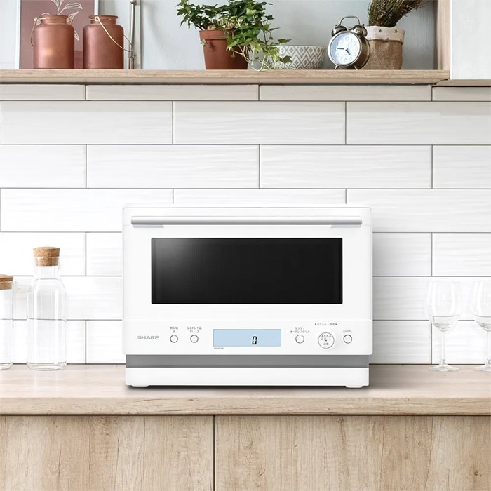 PLAINLY シャープ オーブンレンジ 23L 角皿スチームモデル RE-WF236-W