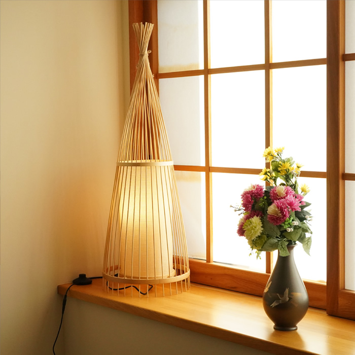 7Life 竹製和風フロアライト RFL-001-S 星岡商事 90×30cm : PC