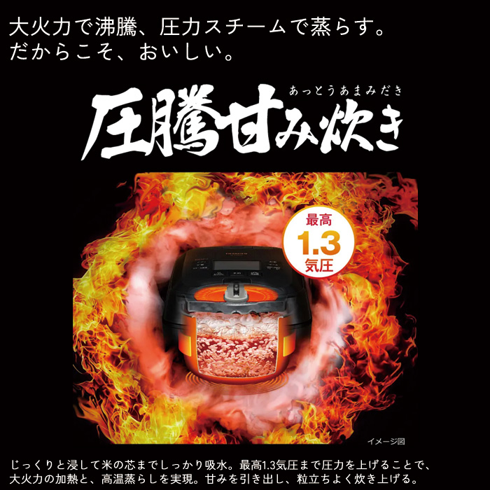 日立（HITACHI） 5.5合炊き IHジャー炊飯器 圧力＆スチーム ふっくら