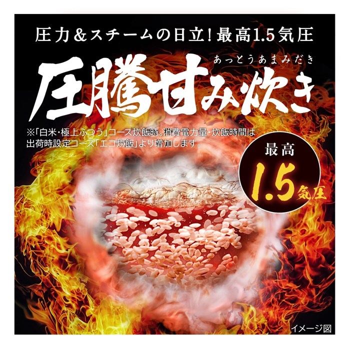 ふっくら御膳 日立 炊飯器 5.5合炊き 圧力IH炊飯器 圧力＆スチーム RZ