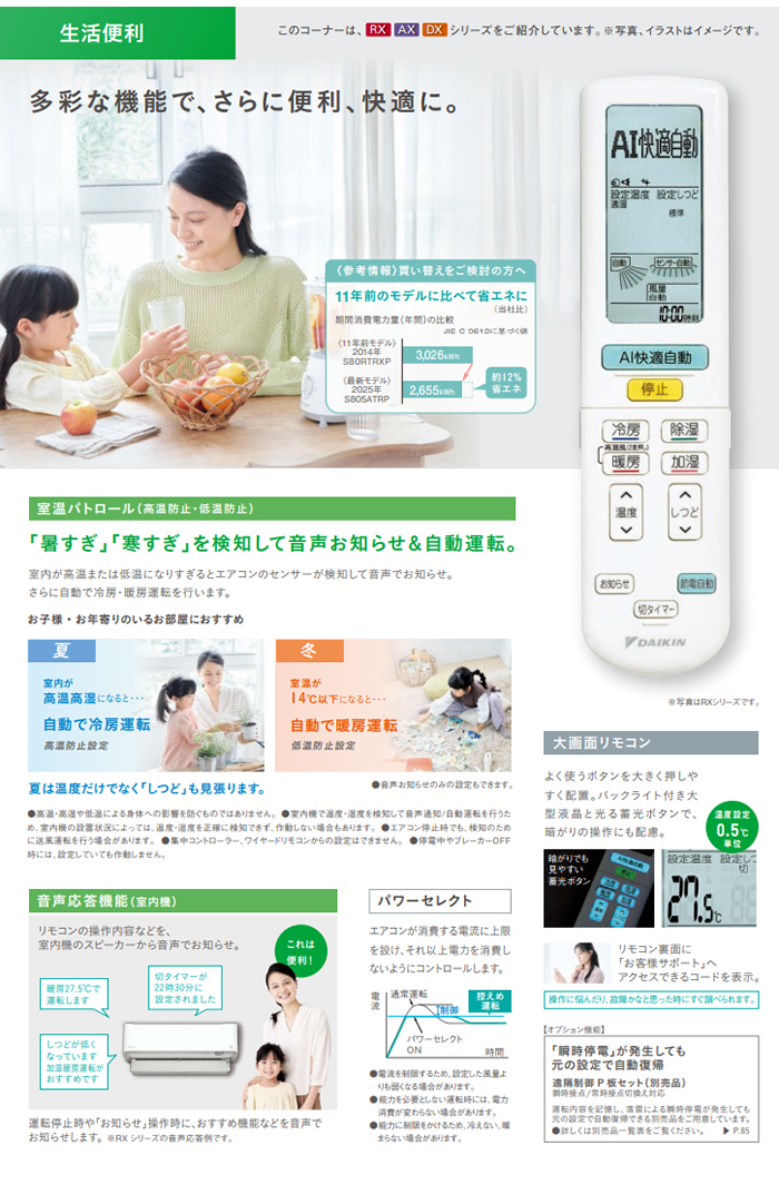 うるさらX エアコン 14畳用 ダイキン 4.0kW RXシリーズ うるる