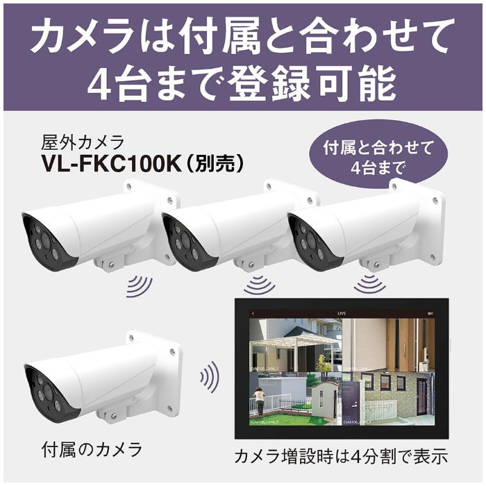 Panasonic（パナソニック） 防犯カメラ モニター付き屋外カメラ VL