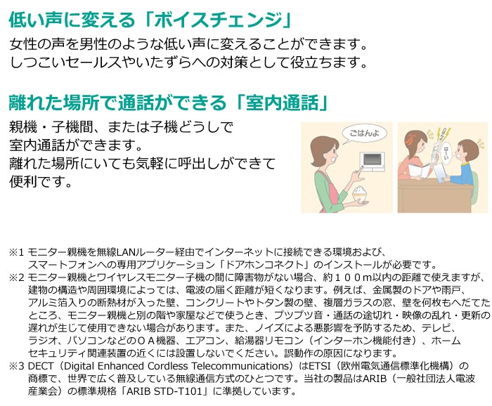 パナソニック ワイヤレスモニター付き テレビドアホン 外でもドアホン