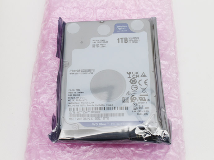 未使用品 2.5インチ HDD 内蔵ハードディスク 1TB Western Digital WD Blue WD10SPZX SATA 6Gb/s  128MB 5400rpm 中古 T 宅急便コンパクト