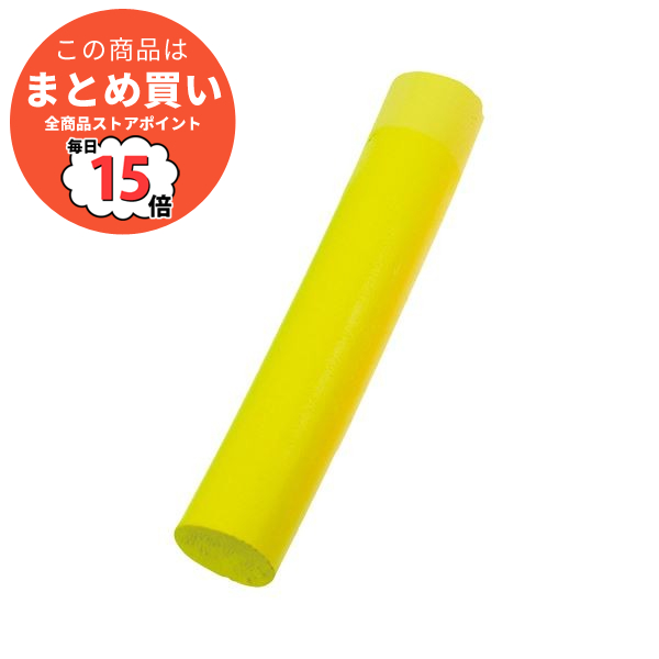 （まとめ） 日本理化学 ダストレス太字チョーク DK-Y 黄 1本入 〔×10セット〕
