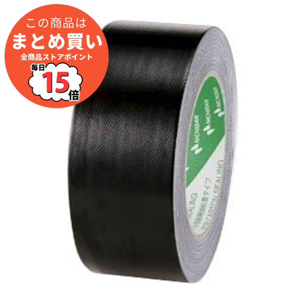 （まとめ） ニチバン 布カラーテープ 102N6-50 黒 1巻入 〔×5セット〕