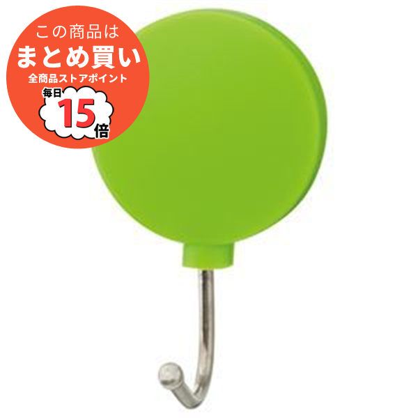 まとめ TANOSEE カラーマグネットフック スイング 耐荷重約1kg 緑 1個 ×40セット :ds 1578004:PCメイト